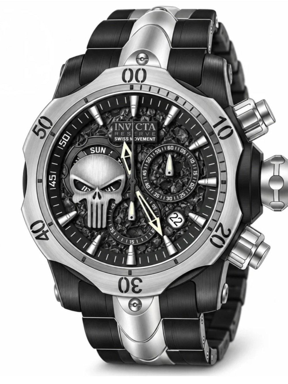 Invicta AS IS - Venom featuring Ultra rare dials 53.7mm, Black, Steel (50717)